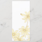 Pale Jaune Daisies Programme de mariage (Dos)