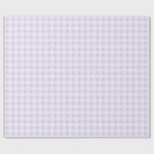 Pale Lavender Gingham Wrapping Paper Cadeaupapier (Vlak)
