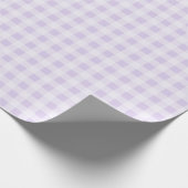Pale Lavender Gingham Wrapping Paper Cadeaupapier (Hoek)