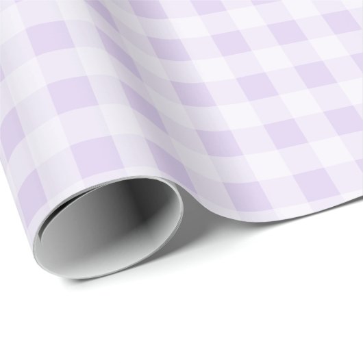 Pale Lavender Gingham Wrapping Paper Cadeaupapier (Rol Hoek)