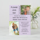 Pale Lavender Photo Block Post Faire-part de maria (Debout devant)