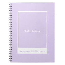 Pale Lavender Purple Block Quote Classic Notitieboek