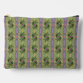 Pale Lavender Stripes with Greens Accessory Pouch  Etui (Voorkant)