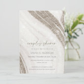Pale Or Marbre Agate Couples Douche Invitation (Debout devant)