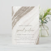 Pale Or Marbre Agate Douce 16 Invitation d'anniver (Debout devant)