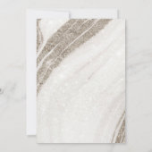 Pale Or Marbre Agate Douce 16 Invitation d'anniver (Dos)