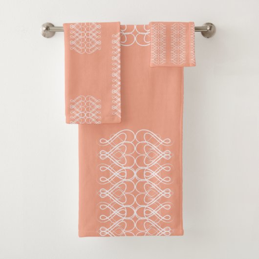 Pale Orange Towel Bad Handdoek (Insitu)