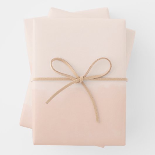 Pale Orange Watercolor Abstract Inpakpapier Vel (In situ)