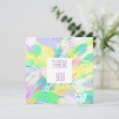 Pale Pastel Abstrait Art Merci Carte Plat (Debout devant)