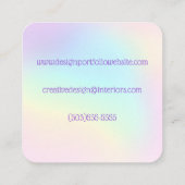 Pale Pastel Rainbow Prismatic Cartes de visite (Dos)