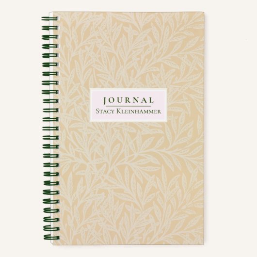 Pale Pastel Willow William Morris Dotée Journal (Recto)