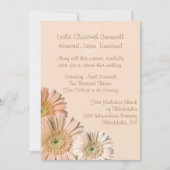 Pale Peach Gerber Daisy Custom Wedding Invitation (Devant)