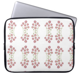 Pale pink abstract florals  laptop sleeve