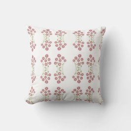 Pale pink abstract florals Throw Pillow Kussen