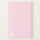 Pale Pink and White Checkerboard Notebook Notitieboek (Achterkant)