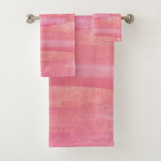 Pale pink bad handdoek (Insitu)