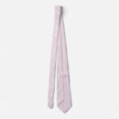 Pale Pink Floral Pattern Custom Necktie Stropdas (Achterkant)