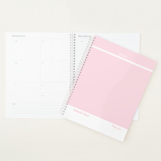Pale Pink Minimalist Planner (Display)