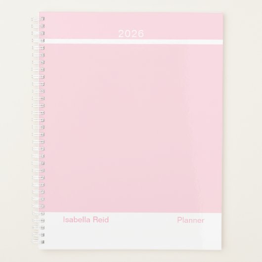 Pale Pink Minimalist Planner (Voorkant)