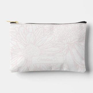 Pale Pink on White Chrysanthemums with Photo Etui