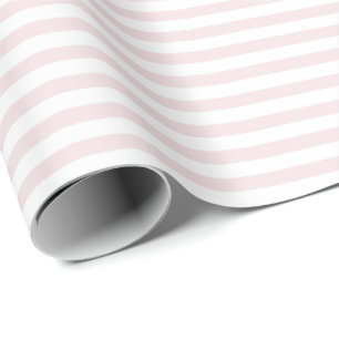 Pale pink   white stripe wrapping paper cadeaupapier