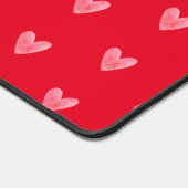 Pale Pinky Aquarelle Coeurs sur Rouge (Coin)