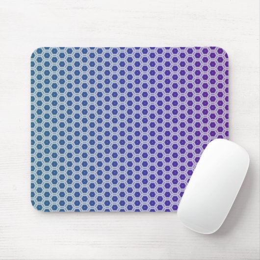 Pale Purple and Teal Hexagons Mouse Pad Muismat (Met muis)