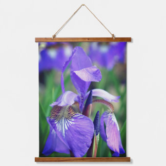 Pale Purple Blue Flag Iris Flower  Hangend Wandkleed