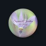 Pale Purple Flower Personalized Wedding<br><div class="desc">Soft and delicate pale purple flower save the date wedding announcement or favor refrigerator magnet. Fill in your information in the template. Make more changes to text and font size, style, and color by clicking on Customize. This image is available on many products in my gallery. Please visit Smilin' Eyes...</div>