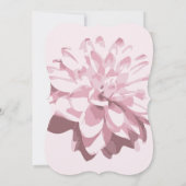 Pale Rose Dahlia Floral Invitations de mariage (Dos)