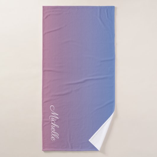 Pale rose et bleu dégradé ombre (Serviette de bain)