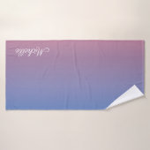 Pale rose et bleu dégradé ombre (Serviette de bain)