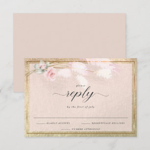 Pale rose Pampas Gris Rosebud RSVP