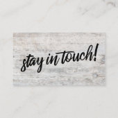 Pale Rustique Bois "Nous Avons Déménagé" Carte d'i (Dos)