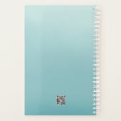 Pale Teal Rose Planner (Achterkant)