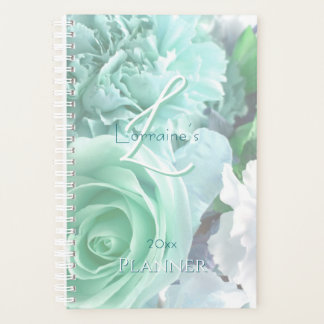 Pale Teal Rose Secret Gardens Planner