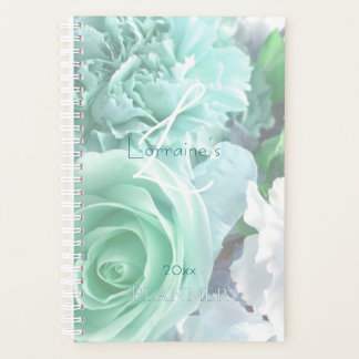 Pale Teal Rose Secret Gardens Planner