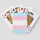 pale trans flag on playing cards pokerkaarten (Achterkant)