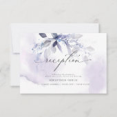 Pale Violet Aquarelle Réception Invitation (Devant)