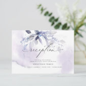 Pale Violet Aquarelle Réception Invitation (Debout devant)