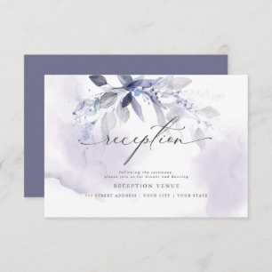 Pale Violet Aquarelle Réception Invitation