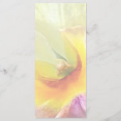 Pale Yellow Cattleya Orchidées Menu Mariage (Dos)