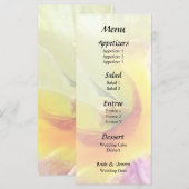 Pale Yellow Cattleya Orchidées Menu Mariage (Devant / Derrière)