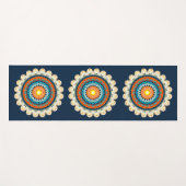 Pale Yellow Orange Mandala Yoga Mat (Voorkant (horizontaal))