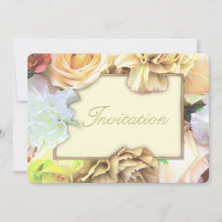 Pale Yellow Rose Birthday Party Invitation Kaart