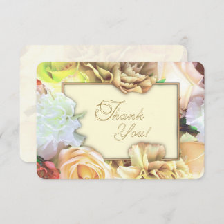 Pale Yellow Rose Thank You Card Bedankkaart