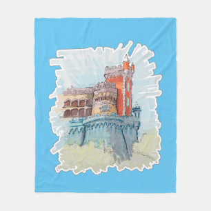 Paleis Pena in Sintra, Portugal Fleece Deken