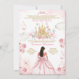 Paleis Spaans Blush Roze Prinses 15 Años Kaart