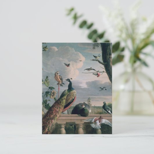 Paleis van Amsterdam met Exotische Vogels Briefkaart (Staand voorkant)