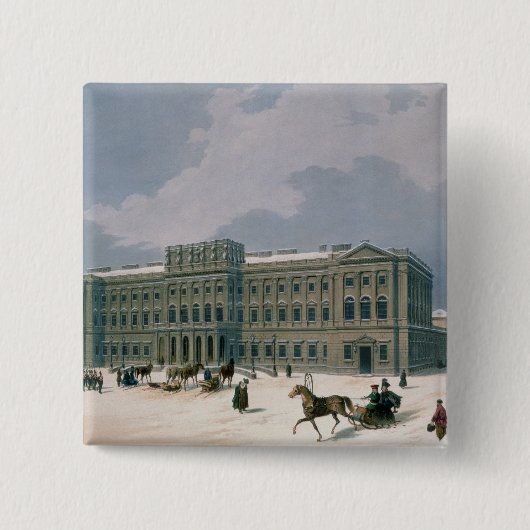 Paleis van de Groothertog Leuchtenberg Vierkante Button 5,1 Cm (Voorkant)